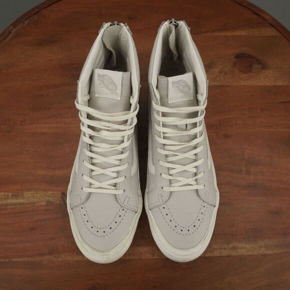Vans Womens Sk8-Hi Slim Sneakers Shoes Lace Up Gray Leather Size 8.5 - Picture 6 of 9
